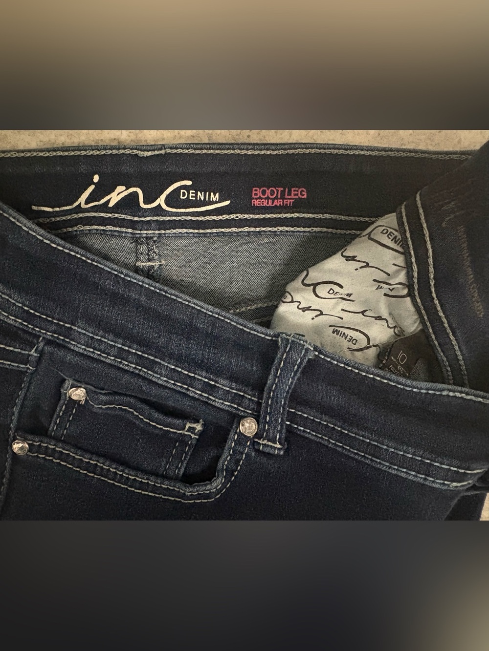 inc boot cut jeans - size 10